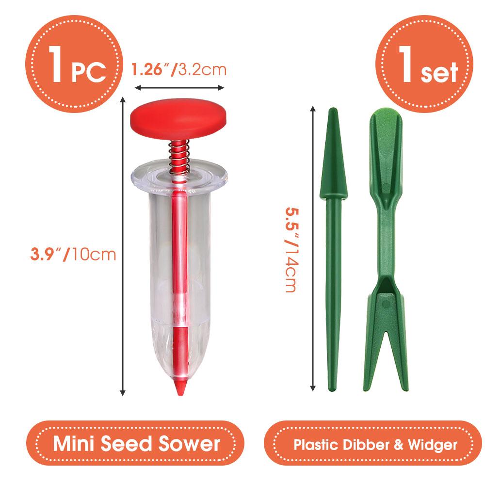 

Мини-сеялка, ручной разбрасыватель семян, ручной сеялка, ручной инструмент для посадки семян, 5 различных настроек, ручная сеялка с 2 трансп