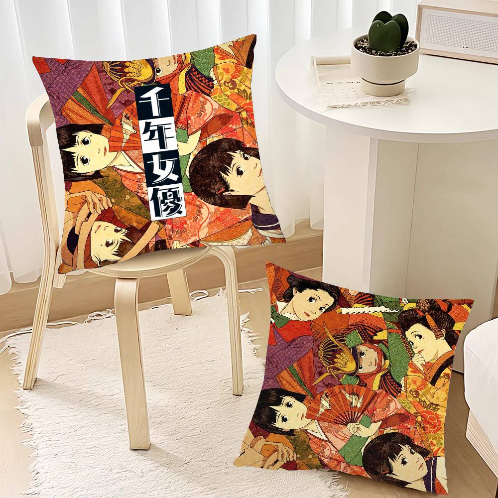 Anime M-Millennium Actress Pillow Case Fashion Square Pillowcase Bedroom Sofa Room Ins Decoration Leisure