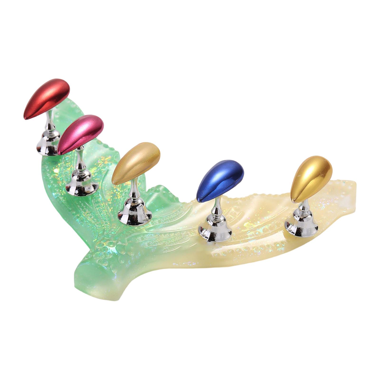 

Акриловый стенд для практики наращивания ногтей Магнитный стенд для демонстрации накладных ногтей Обучающий держатель для накладных ногтей Инструмент для салонного домашнего маникюра F