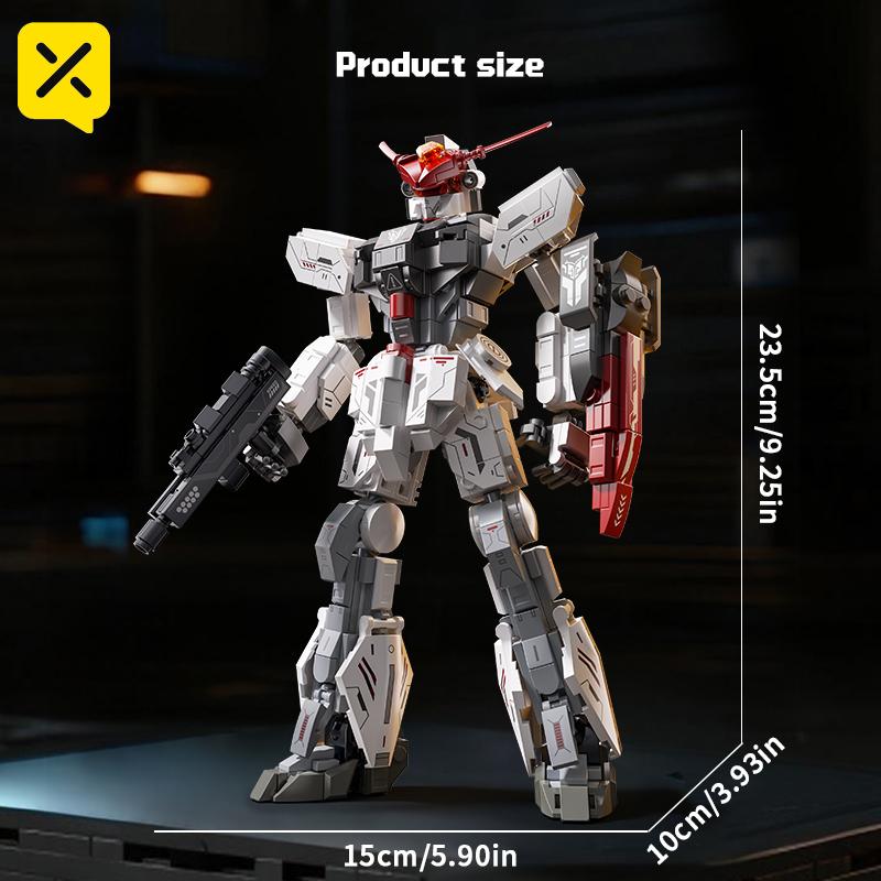 DIY Mecha Building Blocks Set Movable Joints Assemble Action Figure Collectible Model Construction Assembly Toy Gift Kids Adults
