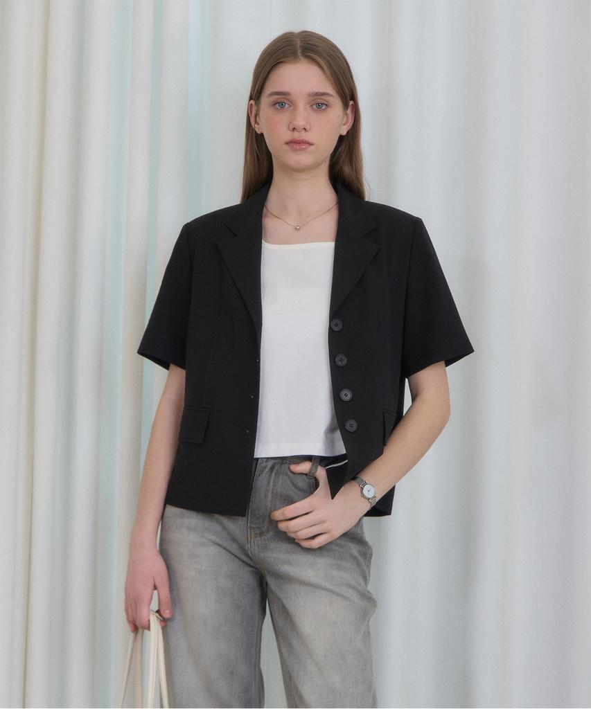 Jucyjudy Shirt-Style Short Sleeve Jacket Jzjk324B