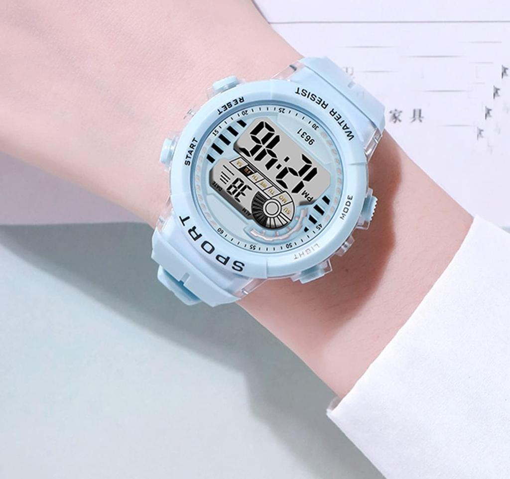 Digital LED Sports for Elementary and Junior High School Boys and Girls Kids' Watch, Waterproof, Backlight, Watch, Students,