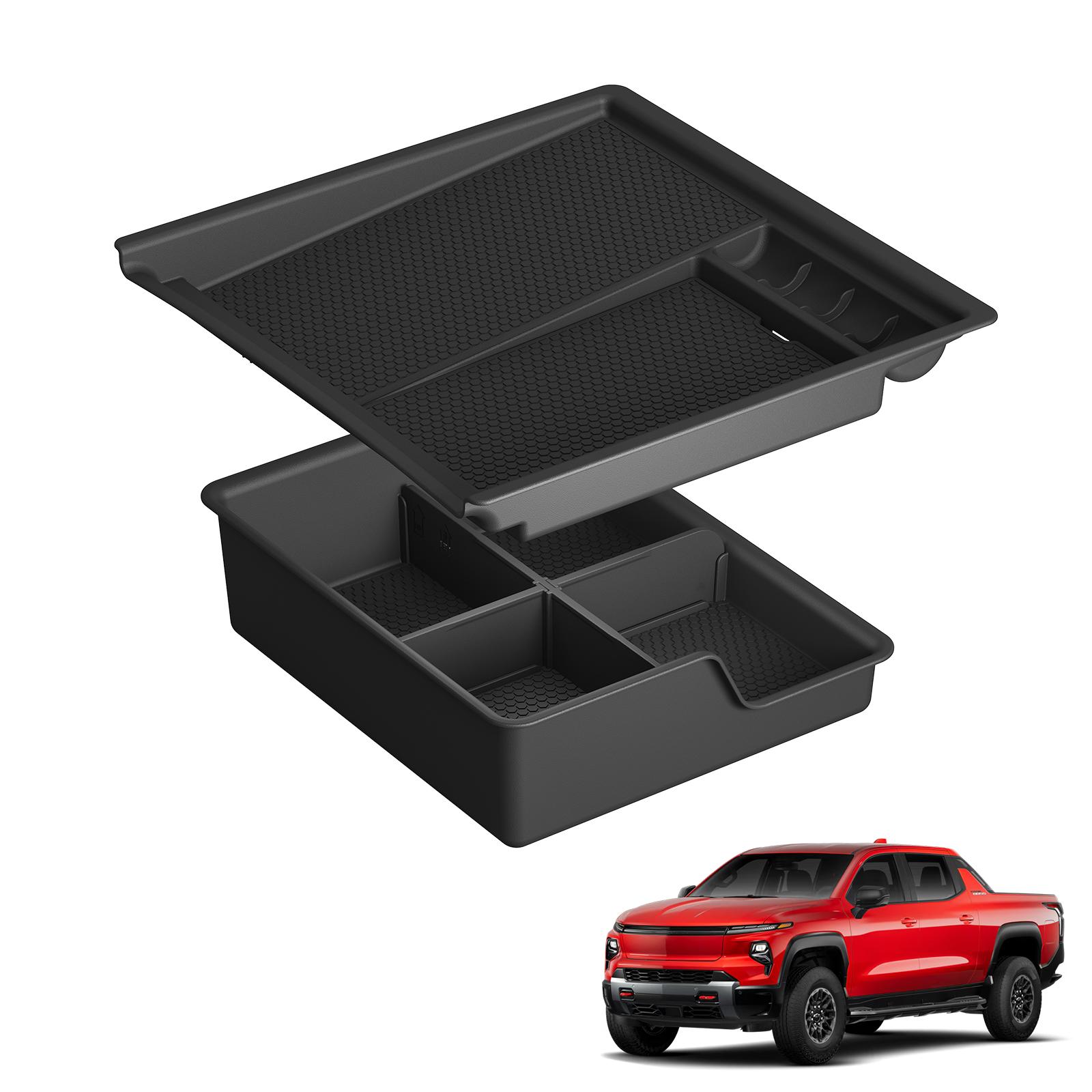 

for Chevy Chevrolet Silverado EV 2026-2026 Central Console Storage Box Double-Layer Tray Organizer Car Interior Accessory 2Pcs