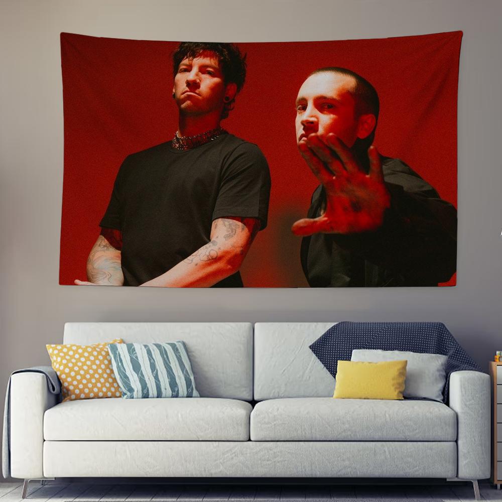 Musik-Twenty One Pilots Wandteppich Dekoration Schlafzimmer Wohnheim Hintergrundtuch Ferienhaus Party Wohnzimmer Clubtuch