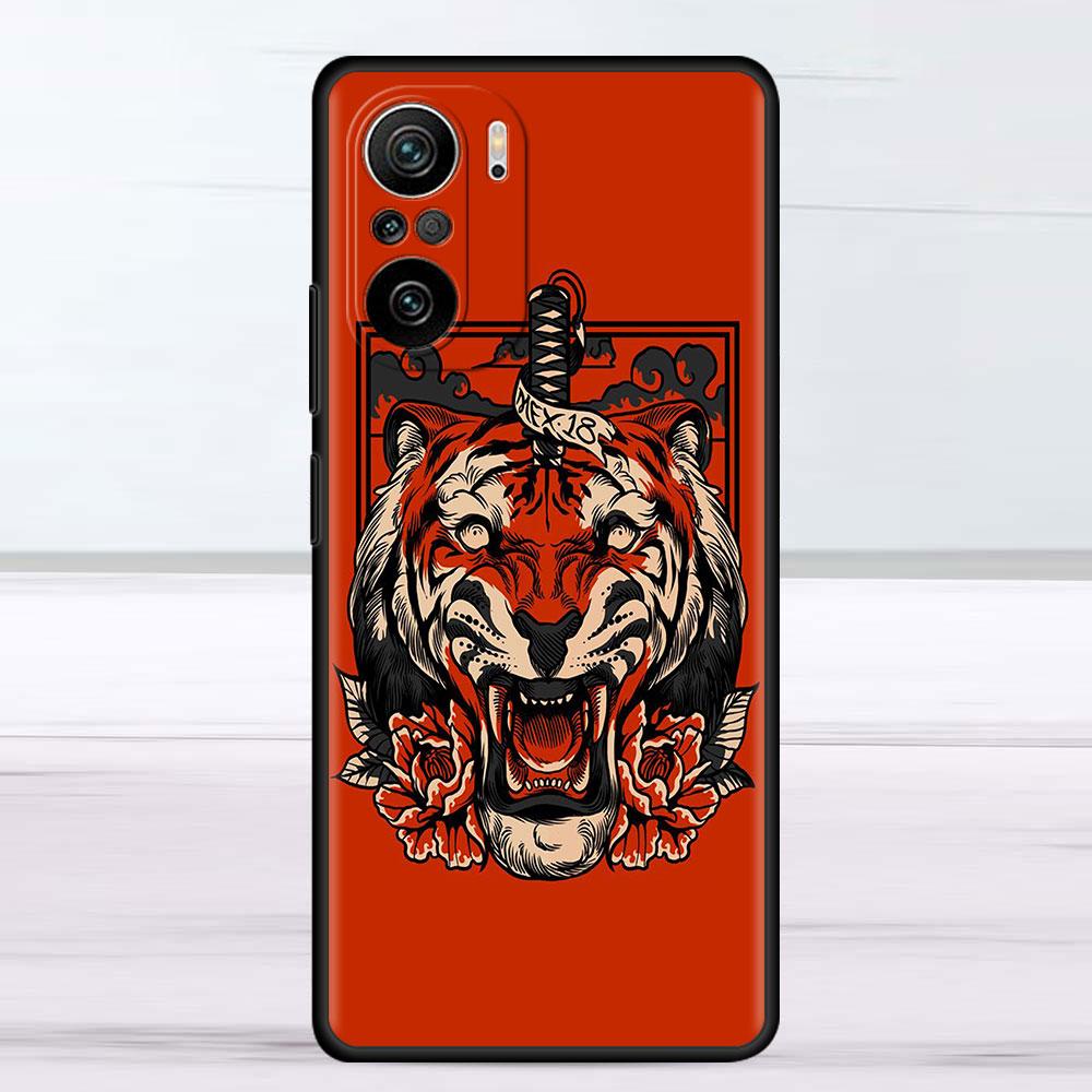 Case For Xiaomi Redmi Note 11 9S 10 9 8 7 9A 9C 9i K40 8T 10C 9T K50 Silicone Phone Shell Tiger Animal