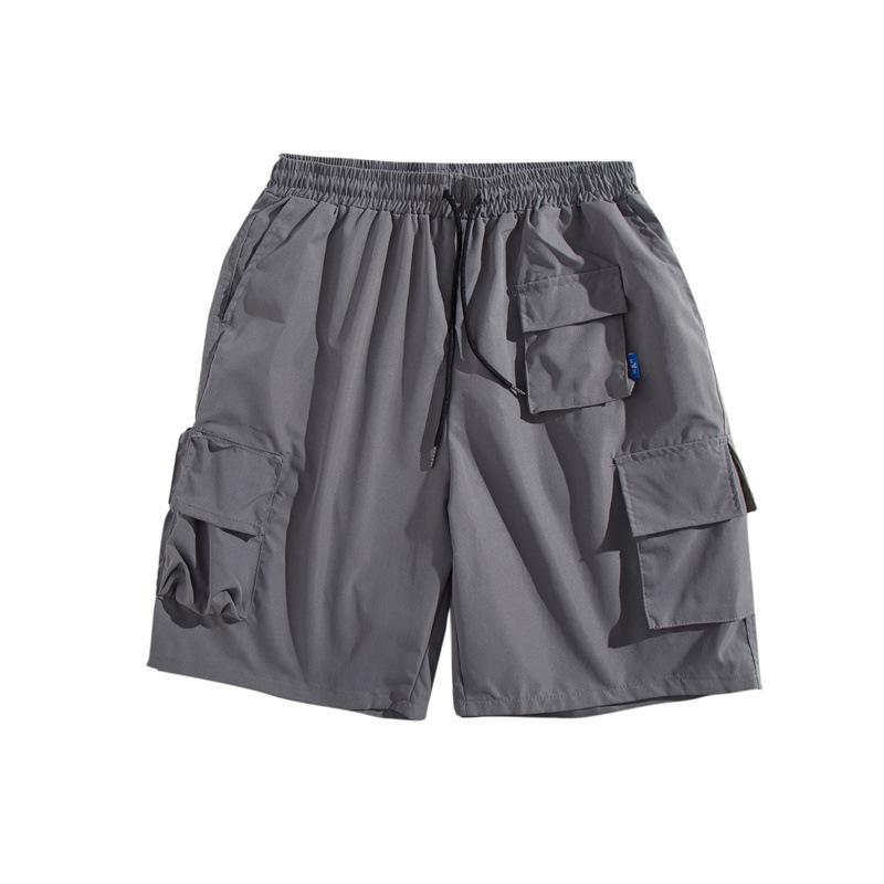 IELGY Cool Hong Kong Style Men's Summer Overalls Shorts Men