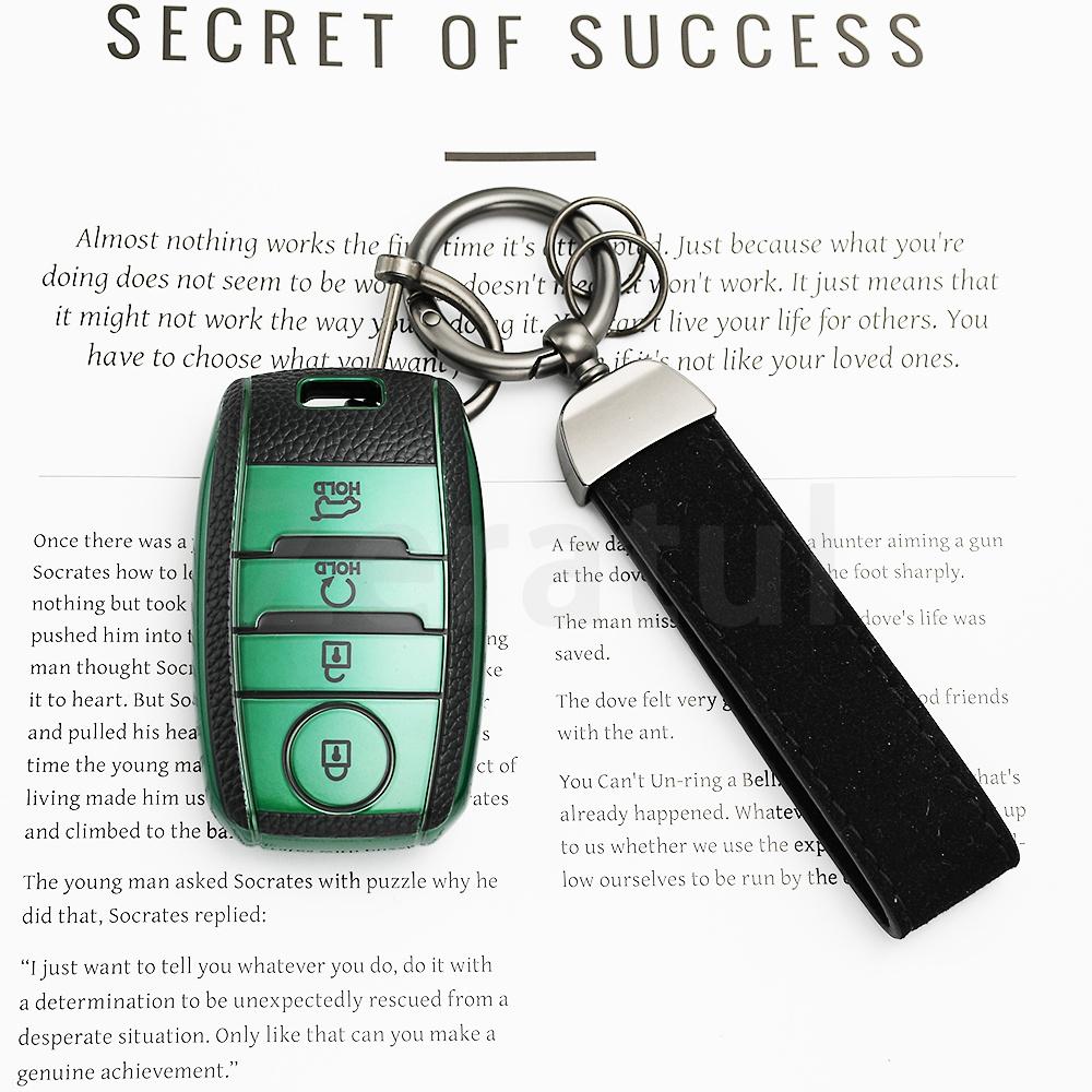 4 Buttons Tpu Leather Car Key Case Cover For Kia Sportage Cerato Optima K3 K5 Sorento Niro Lx Ex Niro S Touring Accessories