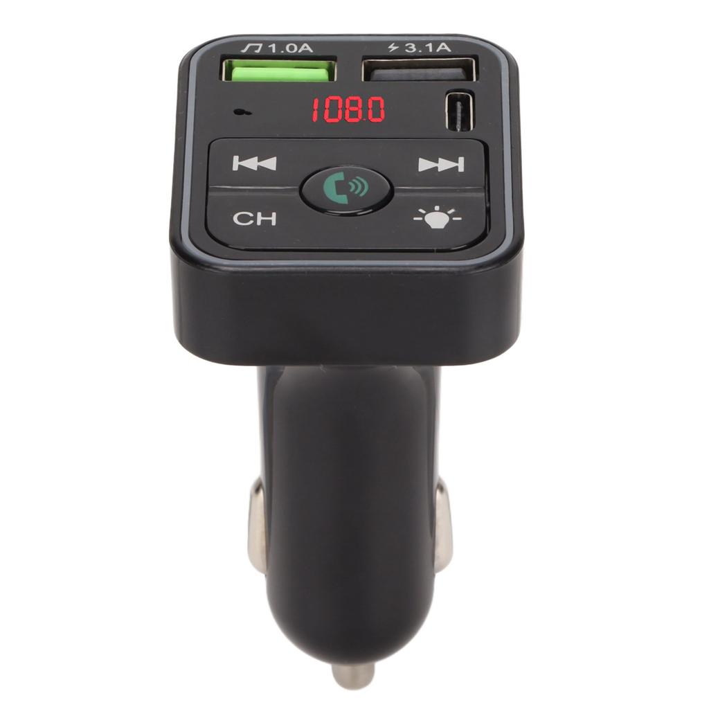 Bluetooth 5.0 FM Transmitter Hands Free Call USB 2.0 Music Player Car Radio Bluetooth Adapter with