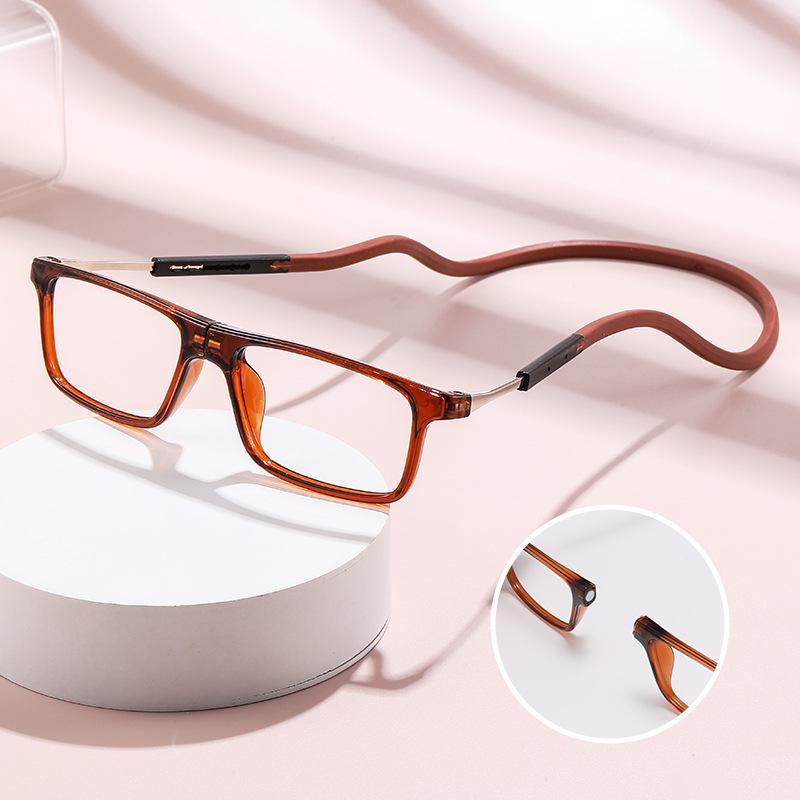 Ultra-Light Neck-Hanging Magnetic Reading Glasses: Anti-Lost, Fashionable Single-Vision Eyewear for Elderly