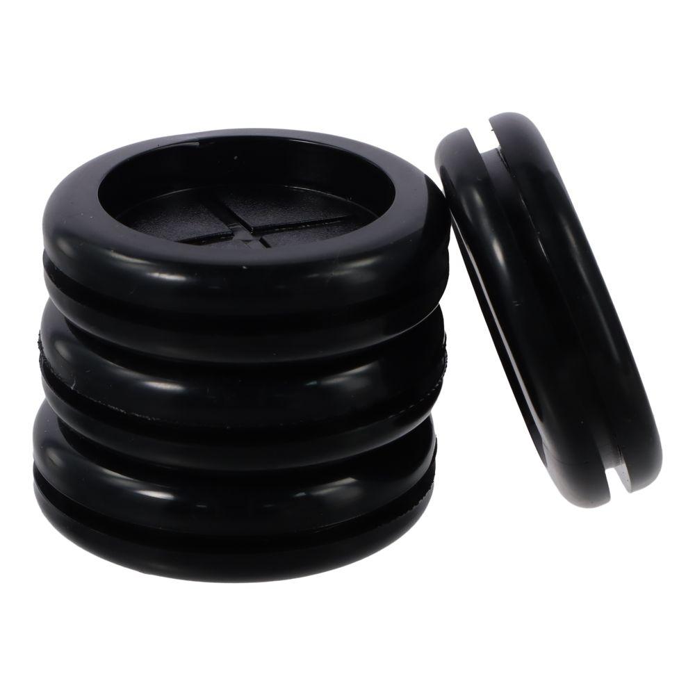 

4 шт. резиновая втулка черного цвета для защиты проводов, мягкое круглое двустороннее крепление