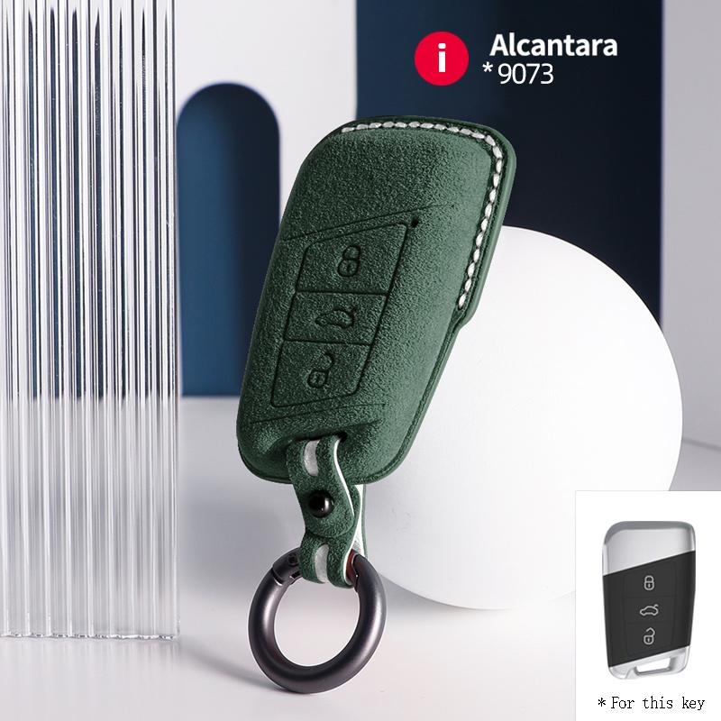 Car key protection shell suede For For Volkswagen VW Magotan B8 Superb Skoda A7 Passat Variant auto key case cover accessories