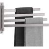 KOKOSIRI Hand Towel Holder Rack Swivel Bathroom Towel Bars Swing Out 4-Rail for Bath Kitchen Brushed Nickel Stainless Steel B5007BR-A4