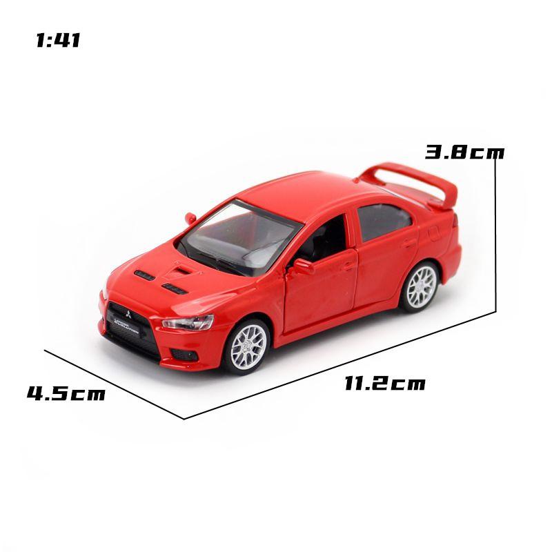 ydcp10 1:41 Mitsubishis JDM Lancer Evolution X Alloy Car Diecasts & Toy Vehicles Car Model Miniature Scale Model Car For Children