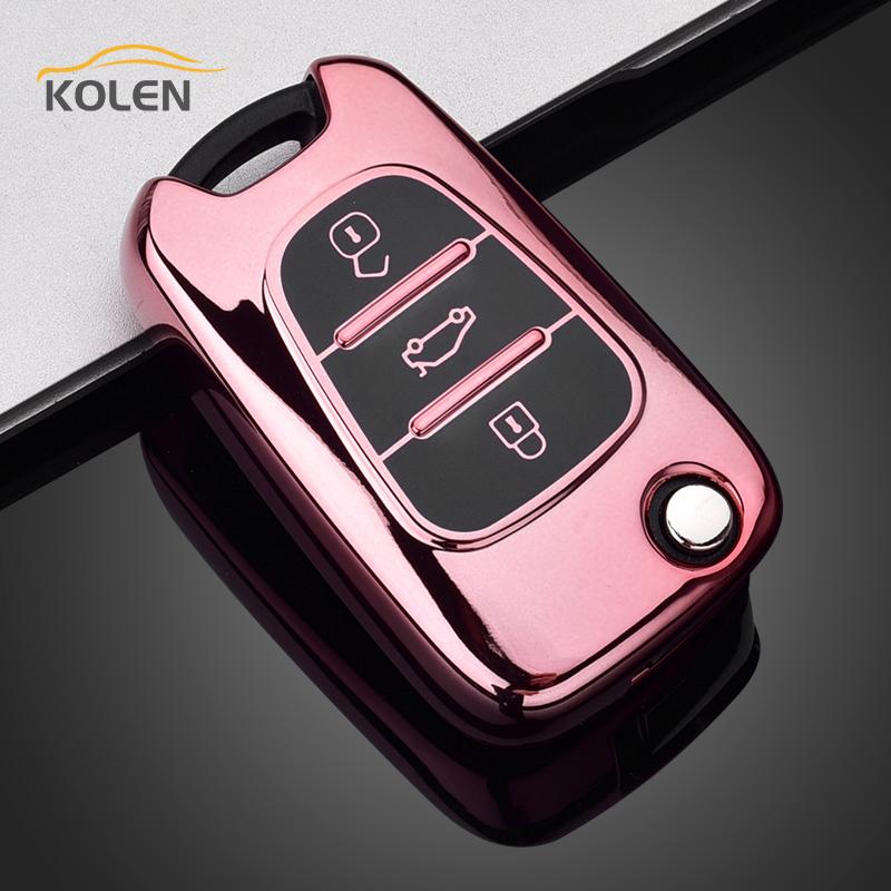 New Tpu Car Remote Key Case Cover Shell Fob For Kia Rio K2 K3 K5 Ceed Cerato Sportage Soul For Hyundai I20 I30 Ix25 Ix35 Solaris