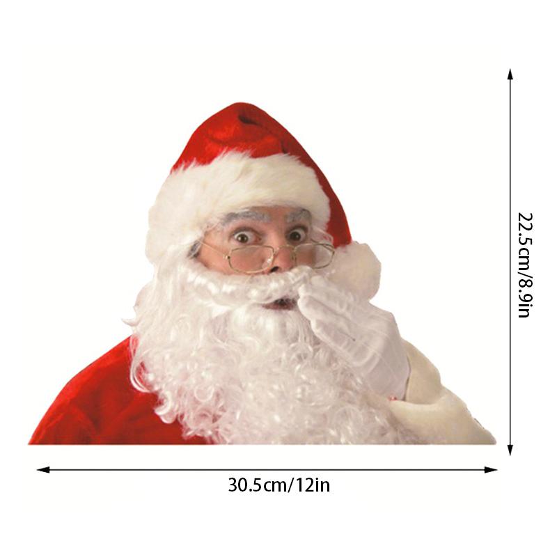 Weihnachtsmann-dekorierte Autoaufkleber, selbstklebende PVC-Weihnachtsdekoration Autoaufkleber, lustige Weihnachtsmann-Aufkleber