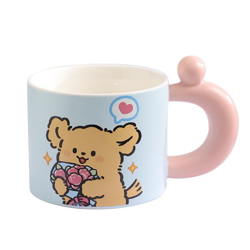 520 Love Puppy Couple Confession Ceramic Mug Valentine's Day Gift Cup Cute Creative Water Cup