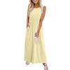 Vestido Largo sin Mangas para Mujer Vestido Largo Casual con Bolsillos Vestido Largo para Mujer Vestidos Largos de Verano para Mujer