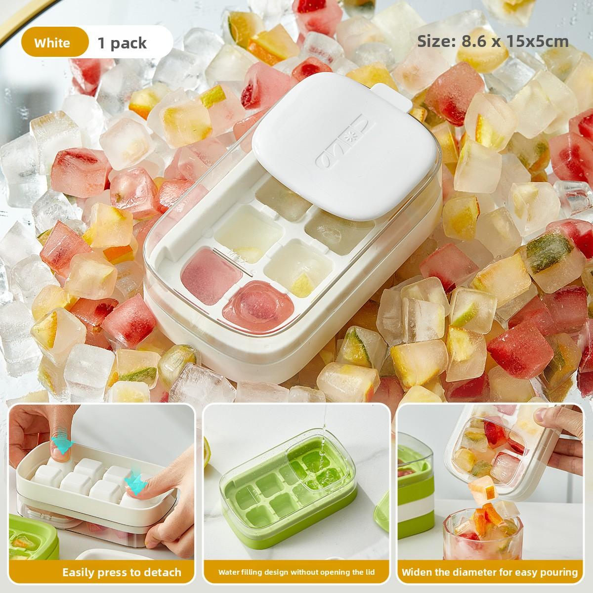 

Press The Small Ice Cube Food-grade Household Ice-making Box - An Excellent Tool for Making Frozen Ice Cubes. Water-filled Ice Cube Mold. белый