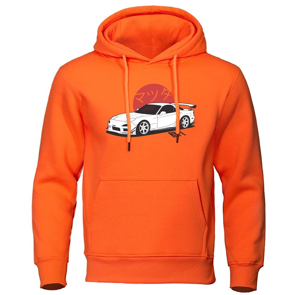 Anime Initial D Mikiny Japonské auto RX7 Móda s potiskem Ženy Mikina Streetwear Mikiny JDM Automobile Culture