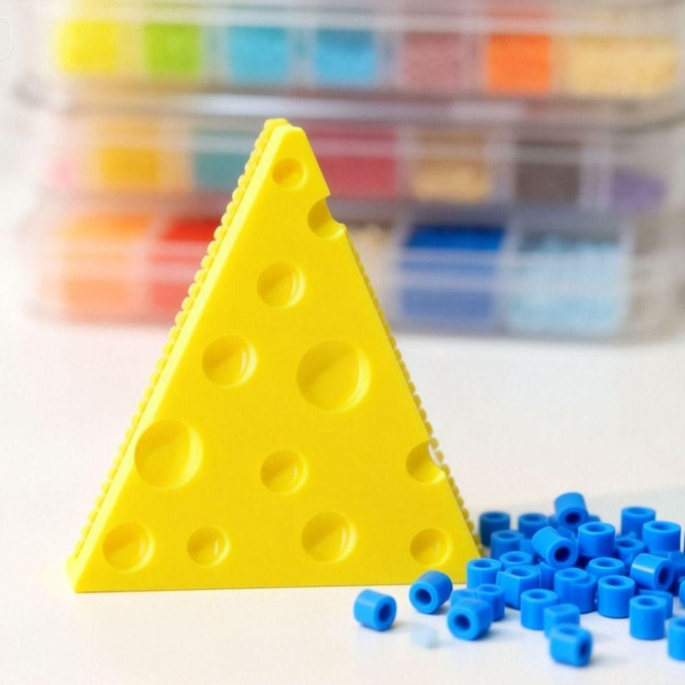 Cute Cheese Design Perler Bead Board Storage Rack 3D Printing Plastic Material Cheese-Shaped Storage Rack Durable