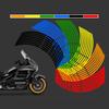 Motorcycle Wheel Tire Stickers Strips Reflective Rim Tape Strips for Motorcycle Car Wheel Tire Stickers Motorbike Auto Decals
