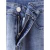 Women's Washed Blue Wide-Leg Jeans - 2025 Spring/Autumn Trendy Scimitar-Cut Loose Slimming Banana Pants