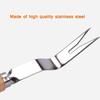 Hand Weeding Fork Manual Weed Extractor Stainless Steel Grass Remover with Long Prongs and Ergonomic Handle