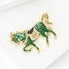 Enamel Horse Brooch for Women Animal Lapel Pins Party Accessories Valentine's Day Gifts