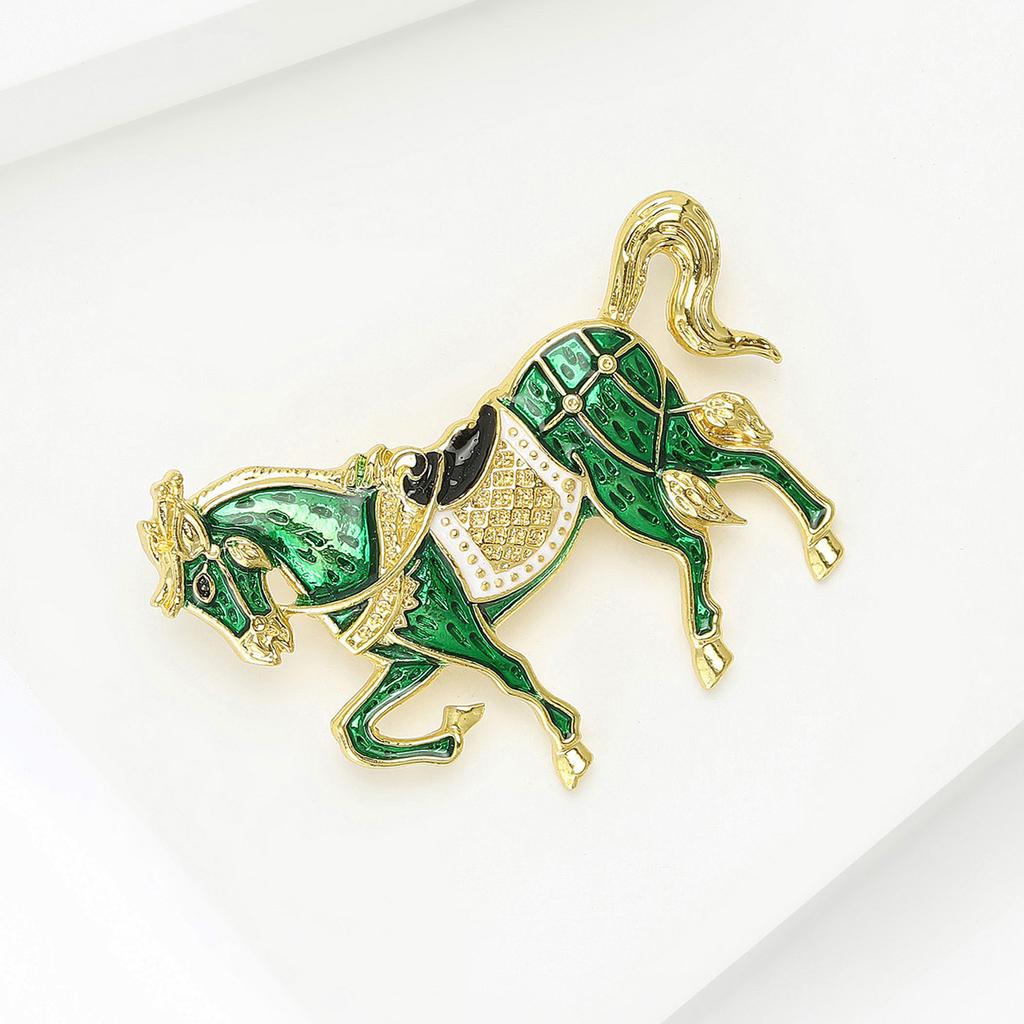 Enamel Horse Brooch for Women Animal Lapel Pins Party Accessories Valentine's Day Gifts