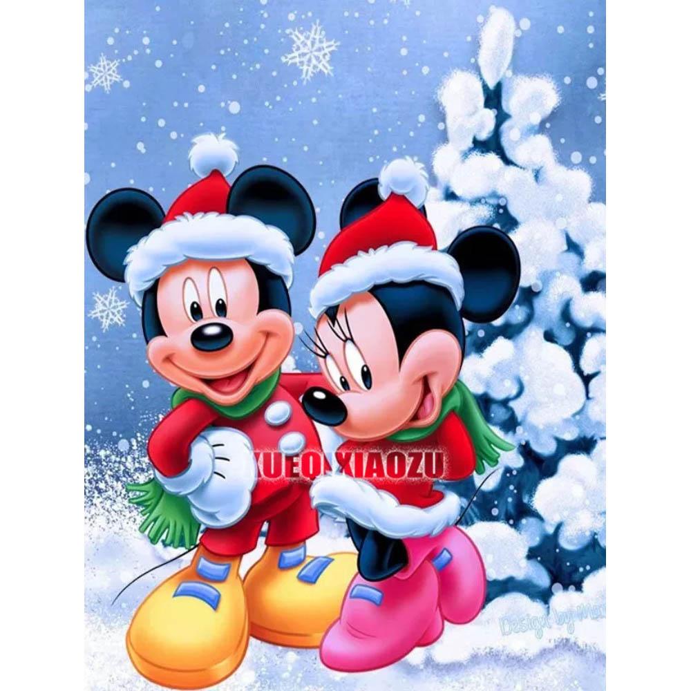 Disney Schloss Mickey Minnie 5D Diamantmalerei Voller Diamanten DIY Handgemachte Diamantmalerei Cartoon Animation Dekoratives Malerei-Set