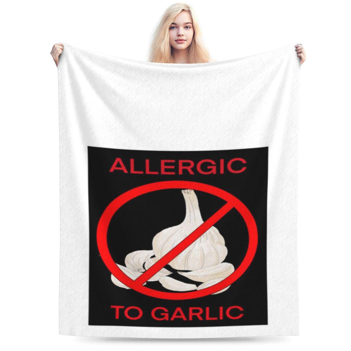 

Garlic Allergy Awareness Allergic Personalized Soft Decorate Home An UltraSoft Micro Fleece Blanket 75x100cm 30x40in