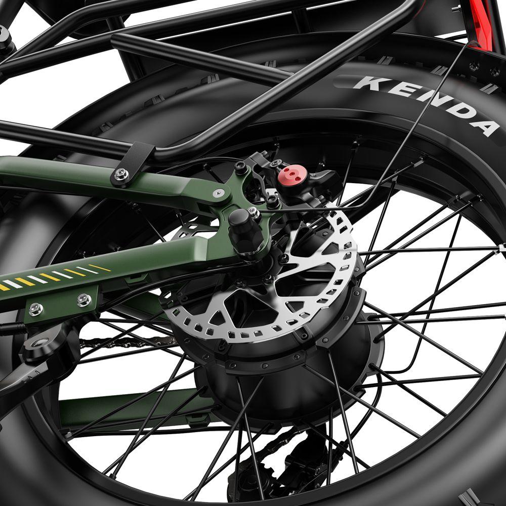 Skladací elektrický bicykel Apefox Rh20 2x 750W Motor 20"x4.0" Pneumatika 7-rýchlostný Terénny Elektrický Bicykel pre Dospelých 48V 22.5Ah Dvojité Hydraulické Kotúčové Brzdy