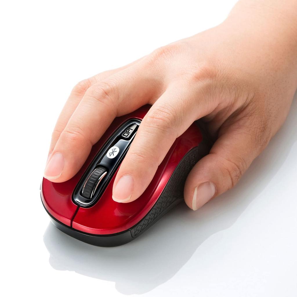 Sanwa Supply Bluetooth 5.0 Blue LED Mouse (Red) MA-BTBL29RN