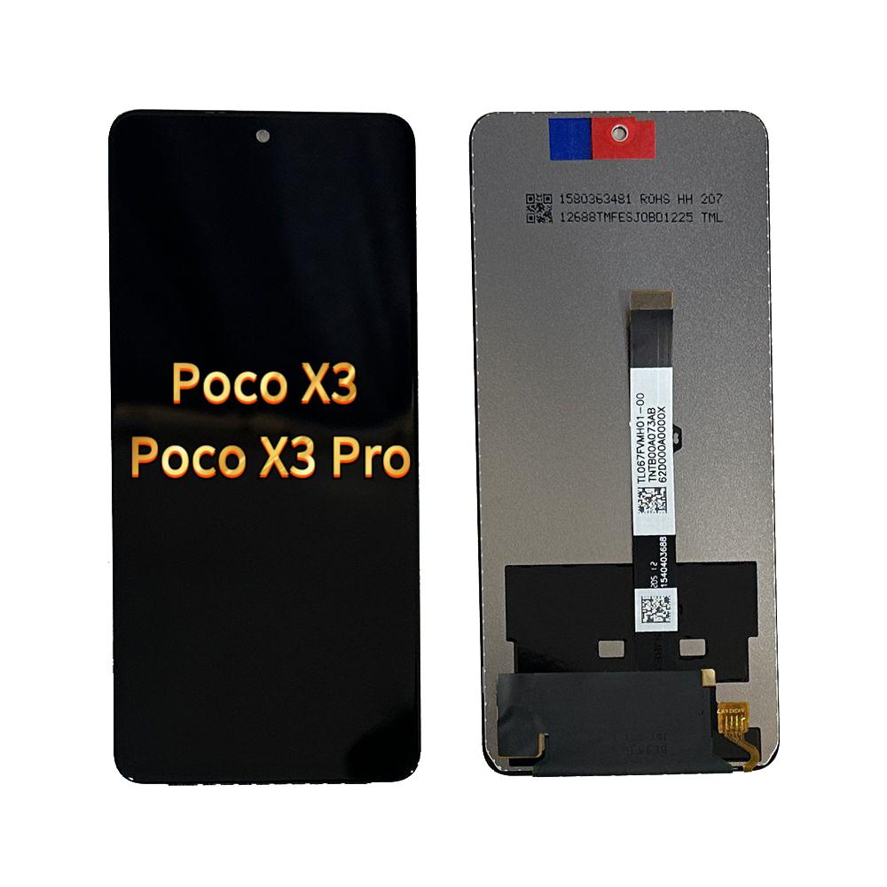

Полный комплект ЖК-экрана и дигитайзера для Poco X3 Poco X3 Pro;черный; + Инструменты