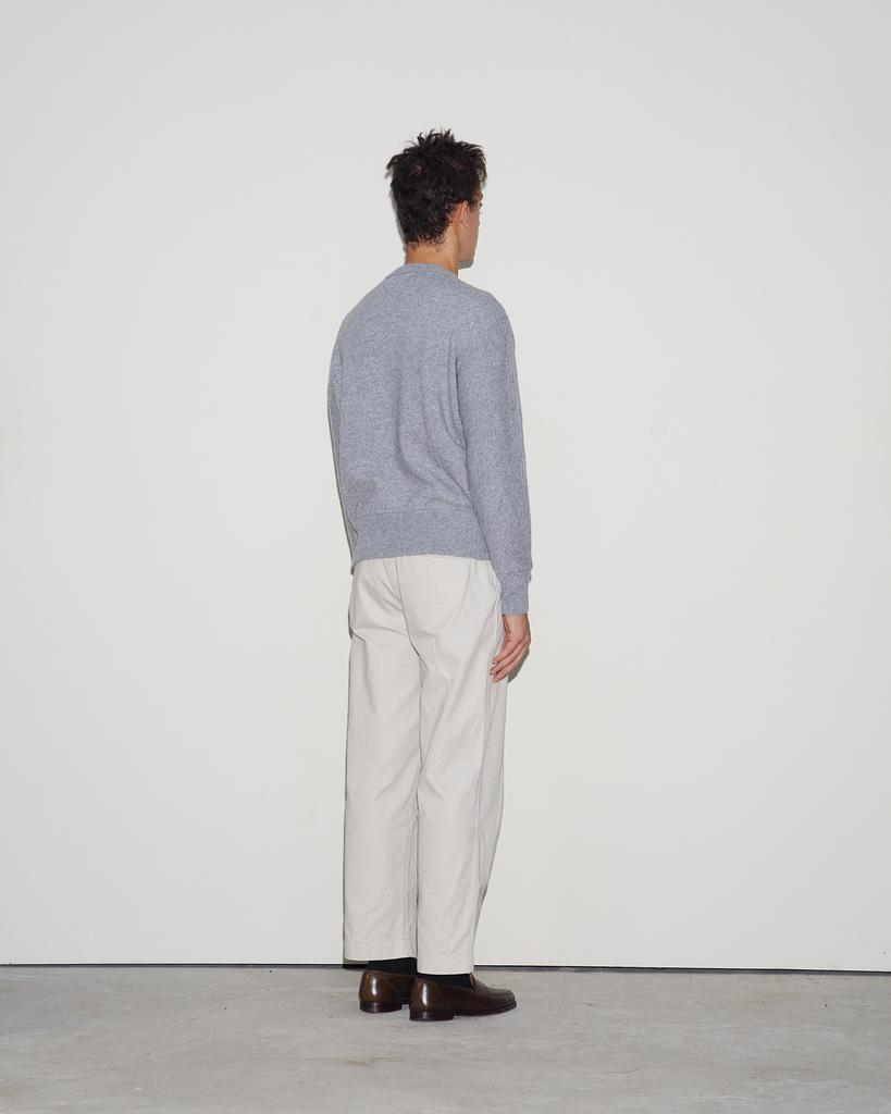 WORTHWHILE MOVEMENT Reverse Sweat Crewneck Sweater (Cool Grey)