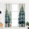 Christmas Tree Gift Box Room Curtains Large Window Bathroom Kitchen Indoor Decor Kids Room Curtain