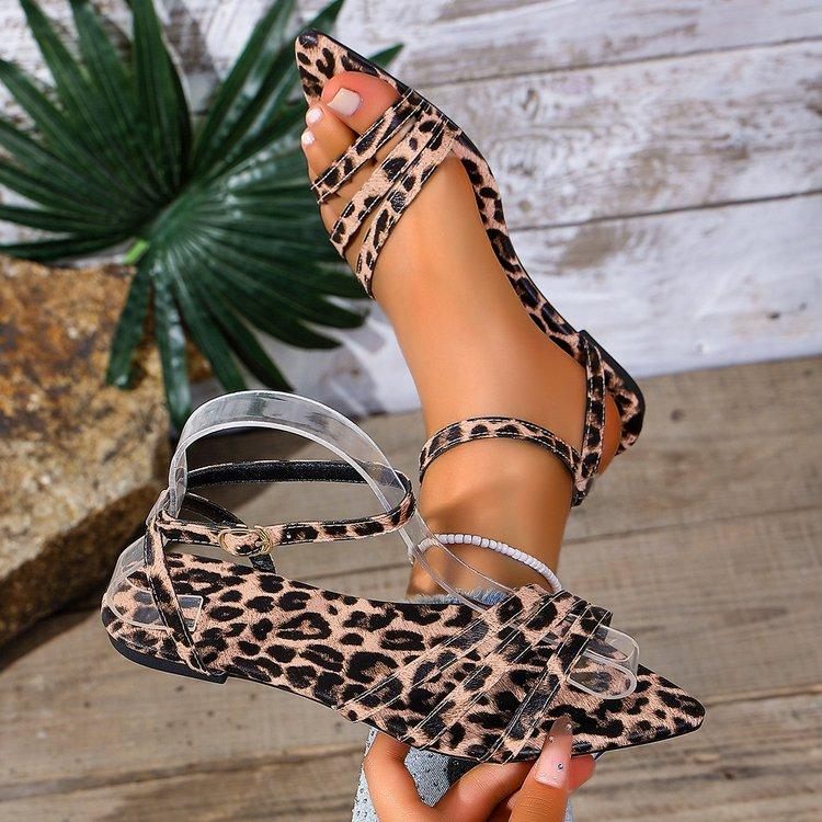 Summer Sexy Pointed Toe Open-Toe Womens Sandals able Narrow Strap Buckle Sandals Comfortable Office Women s Shoes 39