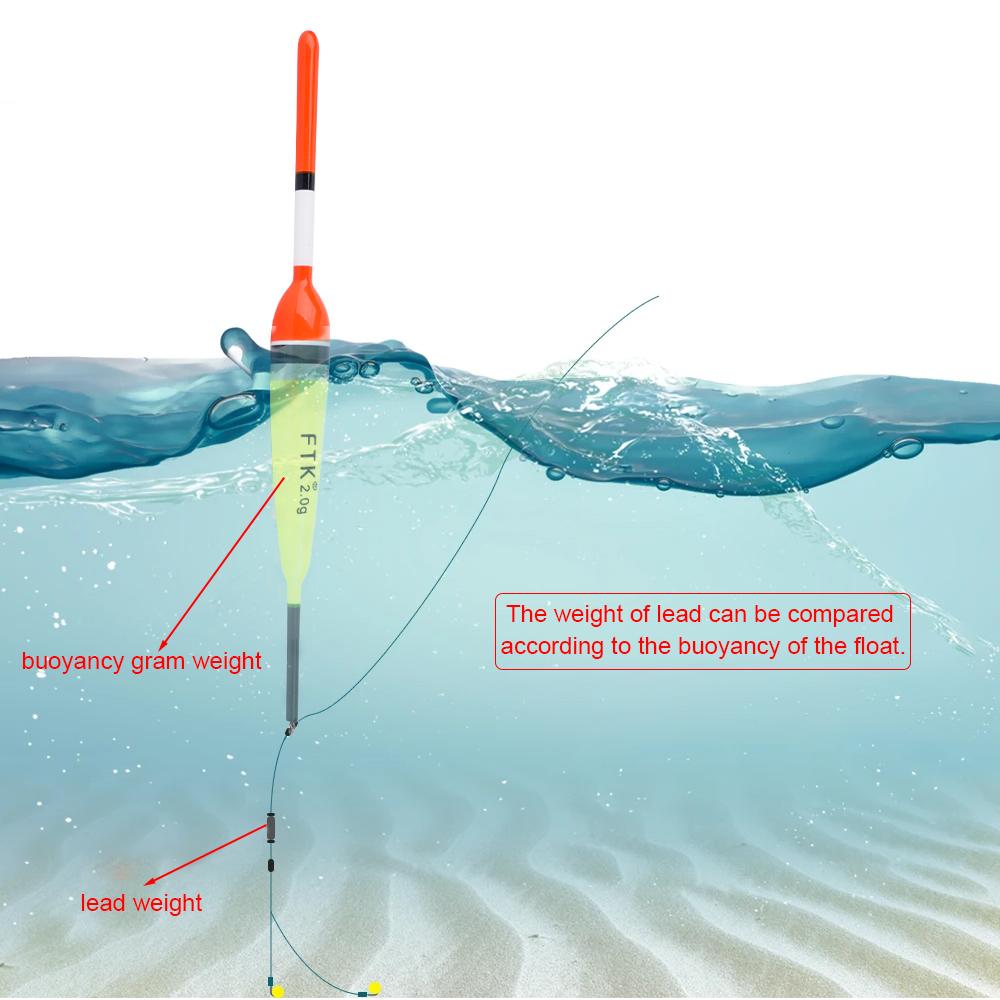 FTK 5 buc/pachet Plute Pescuit Mărime 1.5g-2.0g Lungime 13.5-17cm Plute Fir Barguzinsky Plută Pescuit Crap Plută Verticală Echipament Pescuit