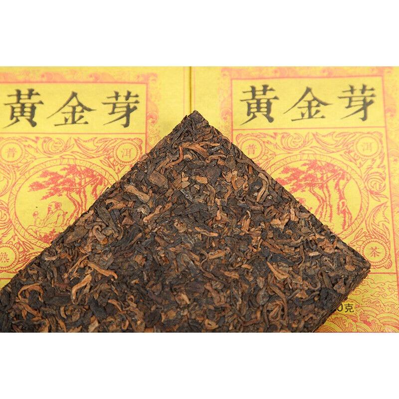 Чай Yunnan Pu er Ripe Golden Bud Ripe Tea Brick 250г — фото 12