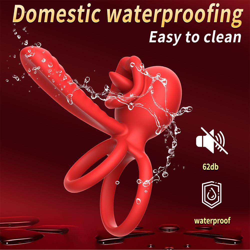 APP Control Penis Cock Ring Vibrator Penis Delayed Ejaculation Testicles Clit Nipple G Spot Stimulator Sex Toy for Couples 18+