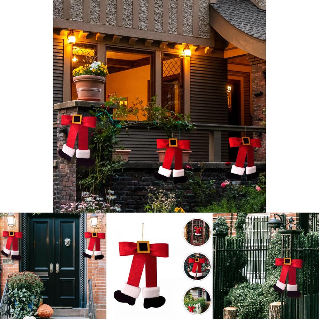 Festlig jultomte rosett dekorativ väggklistermärke för modernt hem vardagsrum sovrum