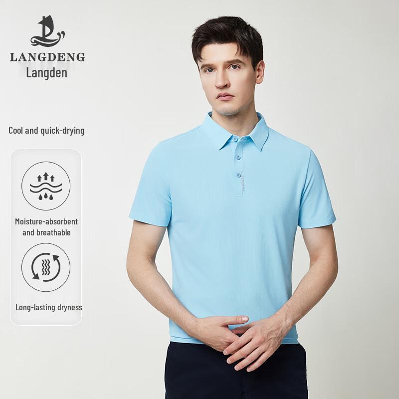 Men s Business Casual Short-Sleeve Polo Shirt L
