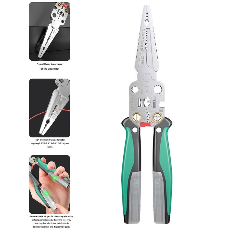 Industrial Steel Wire Stripper & Crimping Tool with Ergonomic Handle Simple To Operate for Precise Wiring Tasks