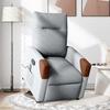 VidaXL Reclining Massage Armchair Light Grey Fabric 3324014