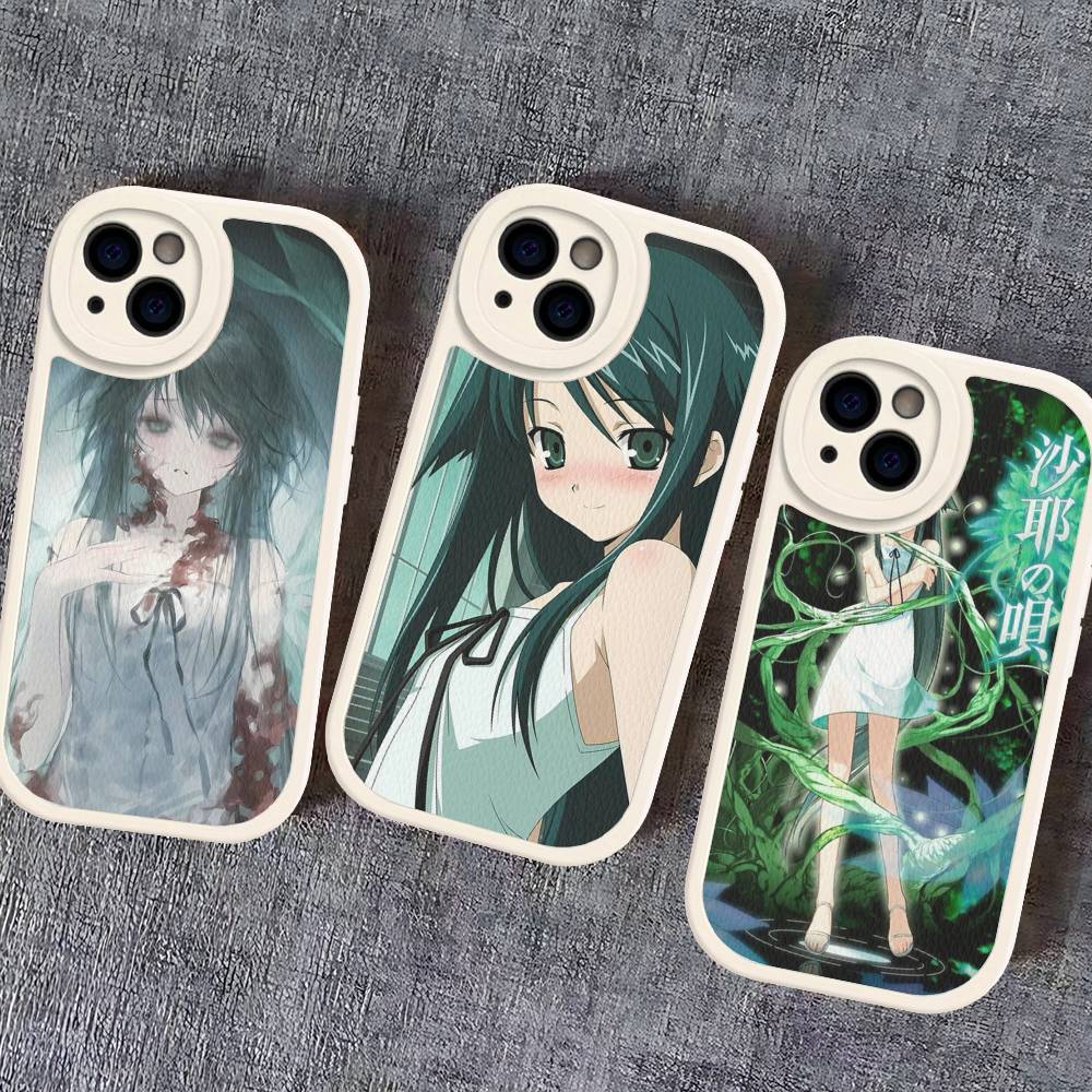 Horror Saya No Uta Game Phone Case For IPhone 16 15 14 13 12 11 Pro Max Plus Leather Soft Cover