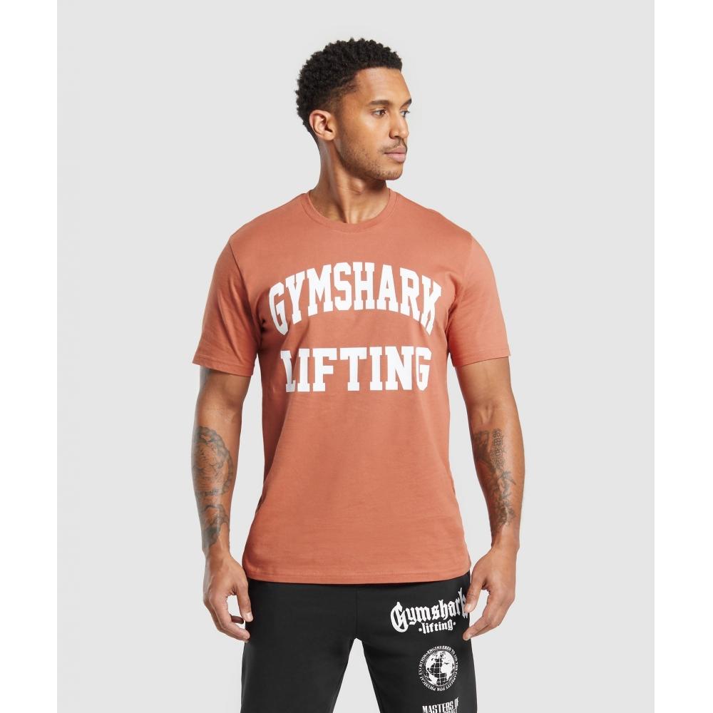 

Футболка GYMSHARK Lifting Club Терракотово-оранжевая A5A5Q OBP2 XS