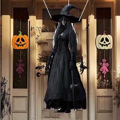 2D Halloween Horror Schedel Bruid Achtergronddoek Halloween Horror Sfeer Spookhuis Binnen- en Buitendecoratie Benodigdheden