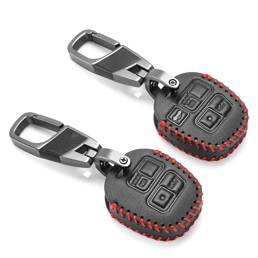 PU Leather Car Key Fob Case Cover Protect Skin Rubber Bag for TOYOTA CAMRY RAV4 Corolla PRADO YARIS Tarago for LEXUS