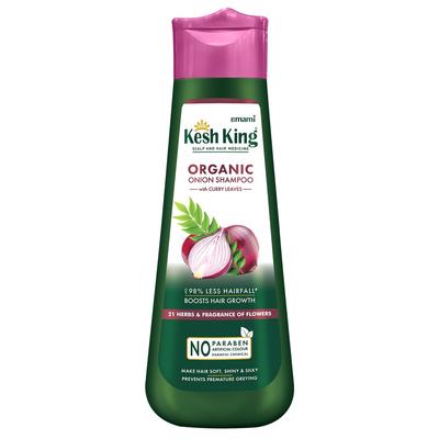Organic Onion Shampoo For Hair Fall Control & Growth, Smooth & Shiny Hair With Curry Leaves – 300ml Bottle