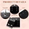 100 Pieces Black Velvet Plastic Display Card Earrings Card Holder for Earrings, Studs Jewelry Accessory Display